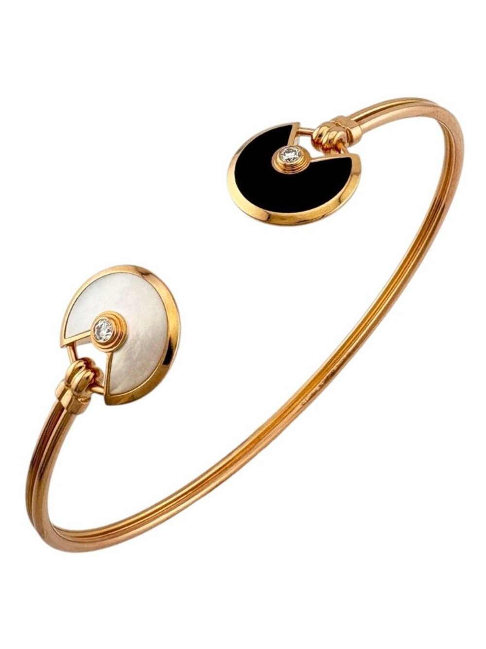 Cartier Amulet Bangle 18k Gold Onyx Bracelet